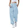 Generico Dimensione Danza Pantaloni Pantaloni Sportivi da Donna Pantaloni da Jogging Pantaloni da Allenamento Pantaloni da Yoga a Vita Alta con Tasche Pantaloni Tuta Estivi Donna (Light Blue, S)