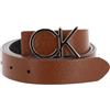 Calvin Klein cintura Re-Lock CK Rev Belt 30MM W125 Cognac/Brown Mono marrone marrone scuro reversibile