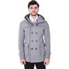 Ciabalù Cappotto Uomo Invernale Elegante Giacca Doppiopetto Montgomery in Panno Made in Italy Chiusura con Bottoni Slim Fit (IT, Testo, XL, Regular, Regular, Grigio)