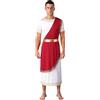 Freebily Costume da Toga da Uomo Imperatore Romano Cesare Costume Dio Greco Bianco Costumi Carnevale Festa di Halloween Natale Costumi in Maschera Dea Greca Romana Borgogna L
