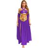 Oyolan - Abito Orientale da Donna per Danza del Ventre, Costume da Danzatrice per Spettacolo, Bordeaux, XL