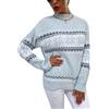 ENENEN Maglione Vintage da Donna in Maglia Fair Isle, Morbido e Caldo Pullover in Misto Lana, Maglione Invernale a Girocollo a Maniche Lunghe con Design a Fiocco di Neve