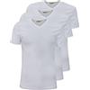 AZZETA T-Shirt LIABEL 2828-53 Uomo Scollo a V in Morbido Cotone Caldo 100% Interlock. Conf. 3pz. Bianco M