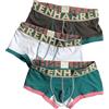 URYYRIT Boxer Uomo 3 Pezzi Mutandine da Uomo Pantaloncini da Mastro Pugile Maschi A Colori Solidi Boxer Cotone Morbido A metà Vita-B,L,3Pcs