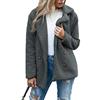 WXHNZYQ Bottoni Autunnali E Invernali, Risvolti, Cardigan in Pile Sciolto, Cappotto di Lana di Pecora da Donna, Giacche, Top