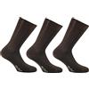 CALZE PRESTIGE (3 PAIA) Calze uomo corte a coste in pregiatissimo cotone 100% filo scozia CLASSIC (NERO-MARRONE-BORDEAUX, 39-41, numeric_39)