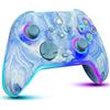 RJAD Controller di commutazione wireless per Nintendo Switch/Lite/OLED/Switch 2, controller Pro da 1200 mAh, interruttore LED a 10 colori che si illuminano, interruttore turbo remoto con turbo