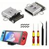 HYYHFIX Confezione da 2 porte di ricarica di ricambio per Nintendo Switch Lite USB Type C NS Lite Porta di ricarica Connettore Presa di ricarica Connettore di ricambio Toolkit di riparazione Accessori NS Lite