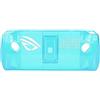 Gucagle Rog Ally Clear Case Custodia protettiva in TPU antiurto con supporto per ROG Ally Handheld 2023 Custodia per console di gioco trasparente dal design ergonomico antiscivolo (Blu trasparente)