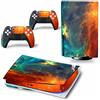 PDURMBUAB Nessuna Schiuma Nessuna Bolla Per PS5 Skin Disc Edition e Digital Edition Console e Controller Vinyl Cover Skins Wraps Resistente ai graffi, Compatibile 14127(Digital Edition)