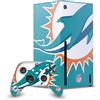 Head Case Designs Licenza Ufficiale NFL Smisurato Miami Dolphins Pacchetto Console Da Gioco Wrap E Pelle Per Controller Compatibile con Xbox Series X