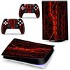 PDURMBUAB Nessuna Schiuma Nessuna Bolla Pelle Decalcomanie Anime Console Per PS5 Disk Edition 2 Controller Pellicola Vinile Avvolge, Durevole, Resistente Graffi 13745