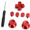 Tomantery Sostituzione Durevole della Levetta con Pulsante in Metallo per Controller Gamepad , Colori Alla Moda per un Migliore Divertimento di Gioco per i Giocatori (Rosso)