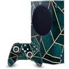 Head Case Designs Licenza Ufficiale Elisabeth Fredriksson Pietra Blu verde profondo Mix Arte Console Da Gioco Wrap E Pelle Per Controller Compatibile con Xbox Series S Console & Controller Bundle