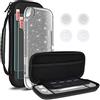 DLseego Custodia da Trasporto Compatibile con Switch Lite, Custodia da Viaggio Portatile Guscio Duro, 1 Custodia Glitter, 2 Proteggi Schermo e 4 Copripollice per Switch Lite-Nero