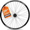 LOEVELOSI Ruota anteriore per mountain bike, cerchione per bicicletta, 26 pollici, 27,5, 29, ruota anteriore per freni a disco, 6 fori, cerchione in alluminio e mozzo, 36 raggi, colore nero, ruota anteriore