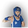GREEN HILL Casco da Boxe Bambino Pugilato Boxing Head Guard CASCHETTO Kid Bimbo (Blu, Modello Aperto)