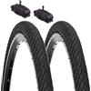 ECOVELO 2 COPERTONI 24 X 1.75 (47-507)+ 2 CAMERA D'ARIA AMERICA SCHRADER NERI CITY BIKE BICI GRAZIELLA