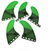 UP SURF UPSURF Tavola da Surf Tri - Quad Fin Set Future Pinne Lana di Vetr Tavola da Surf 5 Pinne Stile Propulsore Set Favo (Verde K2.1)