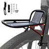 Befeixue Supporto per cestino per bici, portapacchi anteriore per bicicletta, Portapacchi per biciclette in lega di alluminio, Robusta staffa di fissaggio per bici da strada e bici pieghevoli