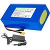 stdpcxz Batteria Per Bici Elettrica 48V 15Ah, Batteria 48 Volt Per Motori Compatibili Con Bici Elettriche/Scooter/Motociclette Con Caricabatterie 54,6V 2A 48V 15Ah,XT60