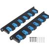 Oniissy Supporto orizzontale per canna da pesca per montaggio a parete, può contenere 6 canne, ABS e per costruzione in EVA con imbottitura protettiva, design salvaspazio per garage o (nero blu)
