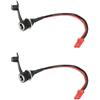 Desiumite Porta di ricarica per scooter elettrici KUKIRIN G3 e G4 - Connettore di ricambio DC 5,5 × 2,1 mm, costruzione in rame, design compatto 132 × 10 × 10 mm, rosso e (rosso e nero)