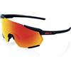 100% GAFAS RACETRAP 3.0 - Soft Tact Black - Hiper Red Multilayer Mirror Lens