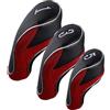 Andux Golf Club 460cc Driver Fairway Wood Head Covers con Hook & Loop Set di 3 (Nero/Blu)