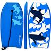 COSTWAY Tavola da Surf 33/37/41, Tavola Surf Bambini e Adulti in XPE, EPS e HDPE, Tavoletta Mare con Leash per Polso, Portata 85 kg (Blu 1, L)