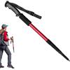Generic Bastoni da trekking per escursionismo, manico ergonomico dritto, 4 sezioni, bastoncini da trekking leggeri e pieghevoli per donne, uomini e bambini