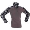 Invader Gear - Maglietta da uomo in flanella, a maniche lunghe, colore: nero, M