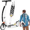 KESSER® Monopattino Cityroller Scooter Ruote da 205 mm PU Big Wheel - PRO-S con Doppia Sospensione, Scooter da Città Pieghevole e Regolabile in Altezza, Monopattino per Adulti e Bambini
