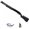 ECOMMUR Cyma CM355LB Shotgun Molla (6 mm) | Fucile Airsoft (Pallini in PVC) Calibro 6 mm + bottiglia 1000 pallini 0,12 g + occhiali protettivi. (Potenza: 0,9 joule)