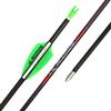 PHILOCS 12 pz Verde Bianca Vane Frecce da Caccia, Spine 1000 1100 1300 1500 1800 ID 4,2 mm Freccia Pratica per Arco Ricurvo Archi Compound Tiro con L'Arco (Spine 1100, 31inch)