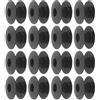 Eawfgtuw 16 cuscinetti di ricambio per biliardino, distanziatori in plastica con diametro interno di 15,8 mm, boccole filettate per parti di riparazione di calcio balilla, nero