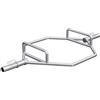 GORILLA SPORTS® Trap Bar Olimpica - 143cm, Ø50mm, Acciaio Cromato, Zigrinata, Max 270kg, con 2 Collari a Molla - Barra Esagonale/Hex Bar per Sollevamento Pesi, Deadlift, Shrug, Palestra, Fitness