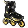 Nils Extreme Pattini in linea per uomo e donna, pattini in linea ABEC9, cuscinetti a sfera per adulti, ruote 85A, pattini in linea 38, colore nero e oro, NA20006