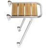 PIMAR Marine Equipment Plancetta di Poppa in doghe di Legno Marino 27x39 Acciaio Inox aisi 316 Barca gommone