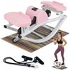 EFGETD Rock Stepper - Stepper Laterale con Elastici di Resistenza & Tappetino Antiscivolo, Movimento 3D Laterale per Fianchi, Glutei & Postura, Cardio a Basso Impatto(Nero)