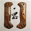 Aibote 1 Paio di Manici in Legno Naturale di Bocote Bilance Strumento Fai Da Te Lmpugnature di ricambio Adatta per Ka-Bar Becker BK2 Companion BK9 con 3 set di viti