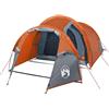 vidaXL Tenda da Campeggio a Tunnel 3 Persone Arancione Impermeabile