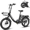 SAMEBIKE fat bike elettrica pieghevole 20 bicicletta elettrica per adulti 250W Motore batteria rimovibile e-bike fuoristrada cambio a 7 marce Sospensione anteriore e freni a doppio disco (nero)