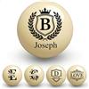 Kinetora Biliardo Personalizzato con Testo/Logo, Pallina da biliardo personalizzata con Monogramma e Custodia, 4 Misure, Regali di Compleanno per Papà, Marito, Fidanzato, Appassionati di biliardi