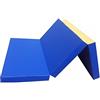 NIRO Tappetino da Ginnastica Pieghevole 150 x 100 x 8 cm, RG-25 (25 kg/m³) - Materassino Fitness Antiscivolo per Bambini e Adulti, Schiuma EPE, Made in Germany (blu/giallo)