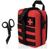 Krisvie Smontabile EMT Sopravvivenza Kit di Primo Soccorso,Realizzato in Tessuto Impermeabile a 1000 D Adatto a Trekking Scalata e altre Campeggio Attività all'aperto