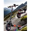 PLAYBIK 11''Monopattino Elettrico Adulto, 34 Miglia di Autonomia, Batteria 48V 18AH, Doppia Sospensione & Doppio Freno, Monopattino Pieghevole con Regolazione Altezza, Regalo Natalizio per Adolescenti