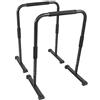 Gorilla Sports® Parallele Dip - Set di 2, 68x45x94 cm, in Acciaio, Carico Max. 200kg, Antiscivolo, Colore e Scelta - Dip Station, Parallettes, Dip Bars, Push Up Dip Stand, Fitness, Calisthenics