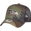 New Era, Seattle Seahawks Wood, cappello da camionista, regolabile, mimetico