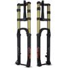 KANGXYSQ 27,5/29 Pollici Forcella Ad Aria for Mountain Bike Dritto /Conique Doppia Spalla Forcella for Bici Corsa 180 Mm Perno Passante 15x110 Mm Forcella Anteriore Rebond Réglable(Gold 29'',Tapered tube)